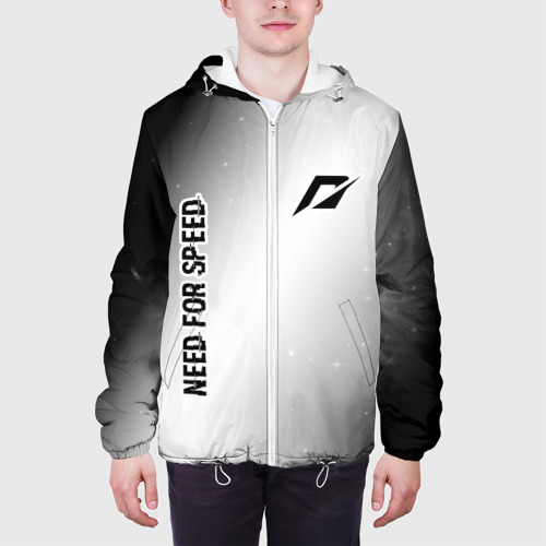 Мужская куртка 3D Need for Speed glitch на светлом фоне: надпись, символ, цвет 3D печать - фото 4