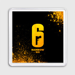 Магнит 55*55 Rainbow Six - gold gradient