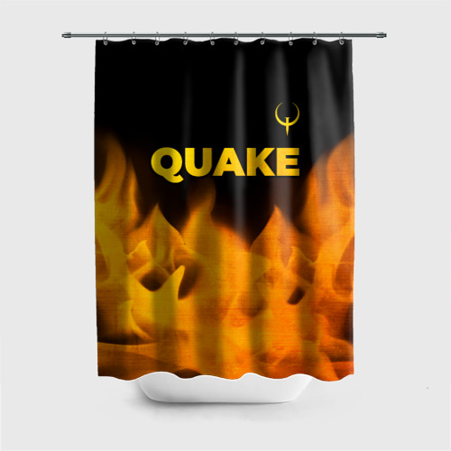 Штора 3D для ванной Quake - gold gradient: символ сверху