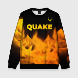 Детский свитшот 3D Quake - gold gradient: символ сверху
