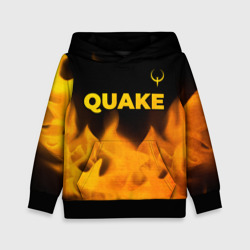 Детская толстовка 3D Quake - gold gradient: символ сверху