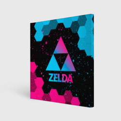 Холст квадратный Zelda - neon gradient