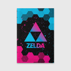 Обложка для паспорта матовая кожа Zelda - neon gradient