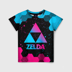 Детская футболка 3D Zelda - neon gradient