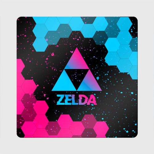 Магнит виниловый Квадрат Zelda - neon gradient