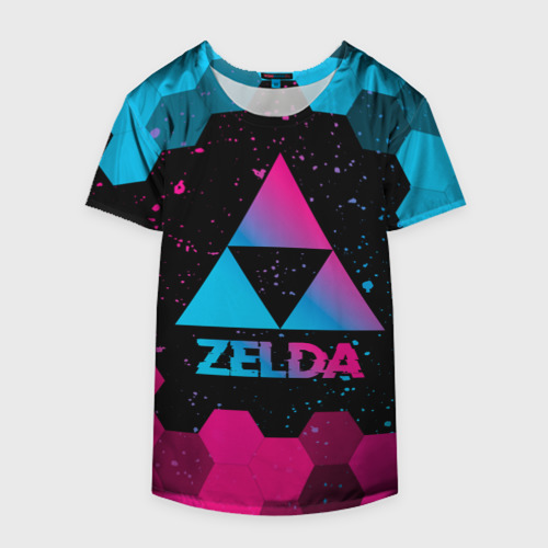 Накидка на куртку 3D Zelda - neon gradient, цвет 3D печать - фото 4