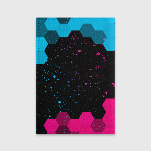 Обложка для паспорта матовая кожа Zelda - neon gradient - фото 2