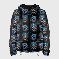 Женская куртка 3D Shark - pattern