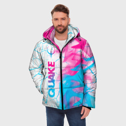 Мужская зимняя куртка 3D Quake neon gradient style: по-вертикали - фото 2