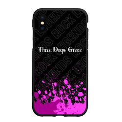 Чехол для iPhone XS Max матовый Three Days Grace rock Legends: символ сверху