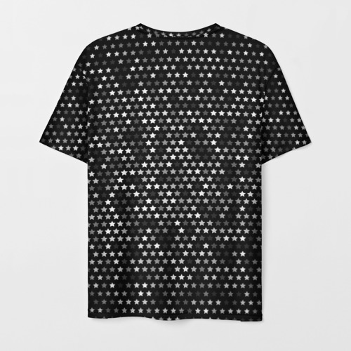 Мужская футболка 3D Paramore glitch на темном фоне: символ сверху, цвет 3D печать - фото 2