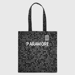 Шоппер 3D Paramore glitch на темном фоне: символ сверху