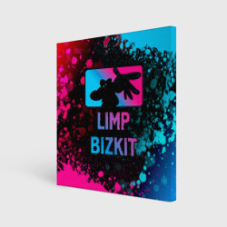 Холст квадратный Limp Bizkit - neon gradient