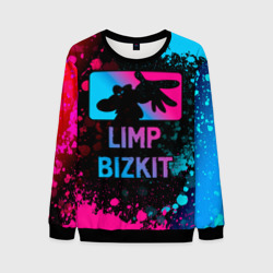 Мужской свитшот 3D Limp Bizkit - neon gradient