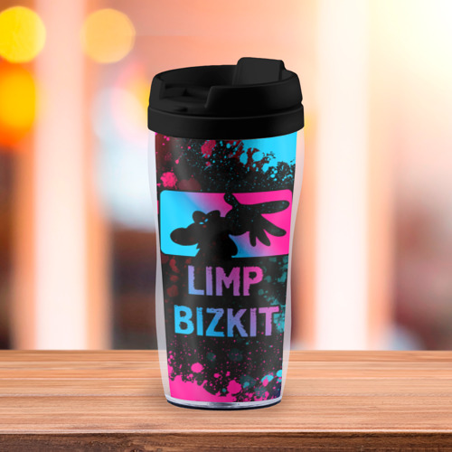 Термокружка-непроливайка Limp Bizkit - neon gradient - фото 3