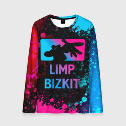 Мужской лонгслив 3D Limp Bizkit - neon gradient