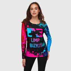 Женский лонгслив 3D Limp Bizkit - neon gradient - фото 2