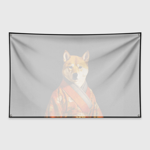 Флаг-баннер Собачка сиба ину от нейросети - фото 2