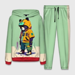 Женский костюм с толстовкой 3D Прикольный мишутка - городской стиль