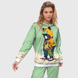 Женский костюм с толстовкой 3D Прикольный мишутка - городской стиль - фото 2
