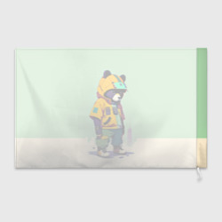 Флаг 3D Прикольный мишутка - городской стиль - фото 2