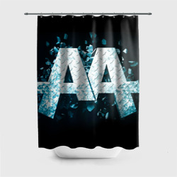 Штора 3D для ванной Asking Alexandria emblem