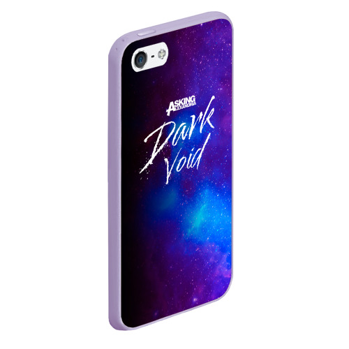 Чехол для iPhone 5/5S матовый Asking Alexandria Dark Void, цвет светло-сиреневый - фото 3