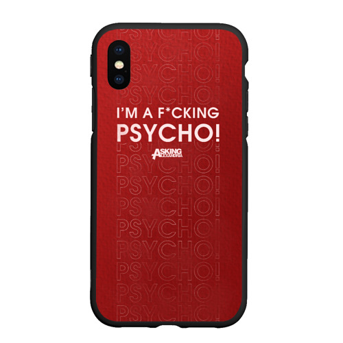 Чехол для iPhone XS Max матовый Asking Alexandria Psycho, цвет черный