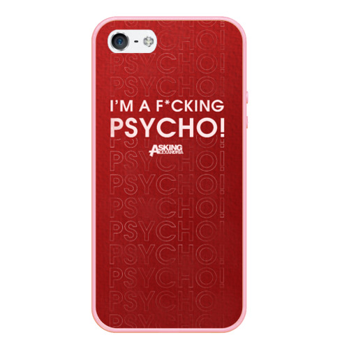 Чехол для iPhone 5/5S матовый Asking Alexandria Psycho, цвет баблгам