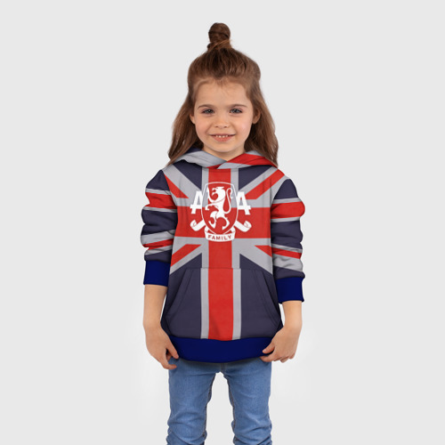 Детская толстовка 3D Asking Alexandria британский флаг, цвет синий - фото 4