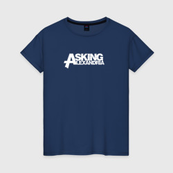 Светящаяся женская футболка Asking Alexandria logo