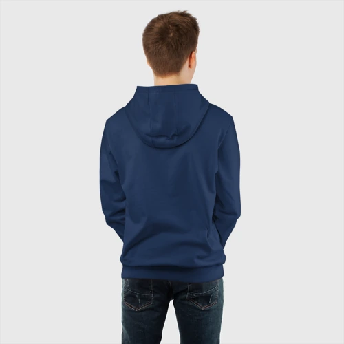 Детская светящаяся толстовка с принтом Asking Alexandria logo, вид сзади #2