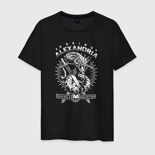 Светящаяся мужская футболка Asking Alexandria: snake