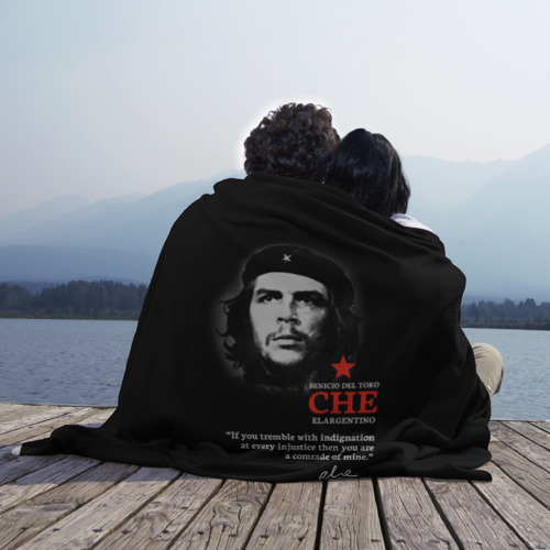 Плед 3D Che Guevara автограф, цвет 3D (велсофт) - фото 3