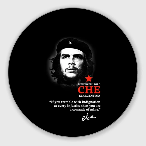 Круглый коврик для мышки Che Guevara автограф