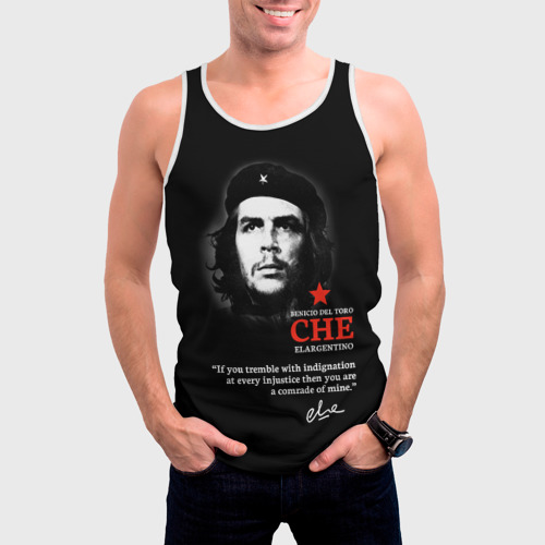 Мужская майка 3D Che Guevara автограф, цвет 3D печать - фото 3