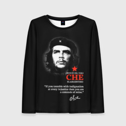 Женский лонгслив 3D Che Guevara автограф