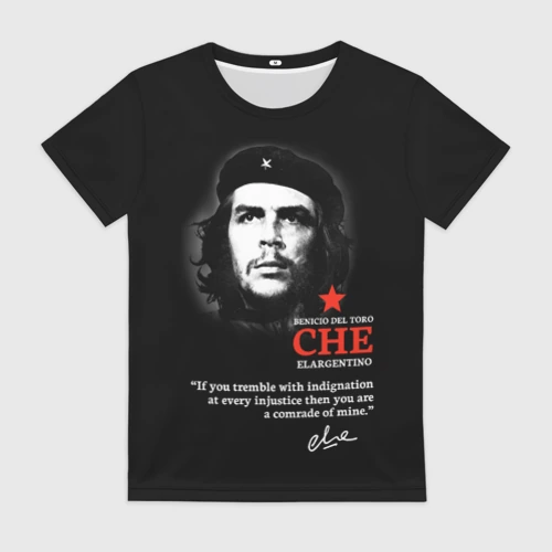 Женская футболка 3D Che Guevara автограф