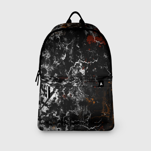 Рюкзак 3D Граффити трещины - абстрактный чёрный гранж - фото 4