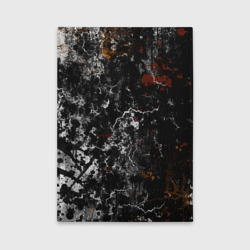 Обложка для автодокументов Граффити трещины - абстрактный чёрный гранж