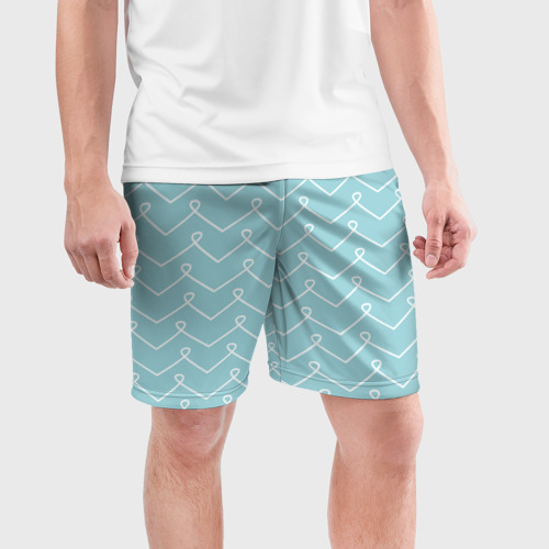 Мужские шорты спортивные Небо голубое, цвет 3D печать - фото 3