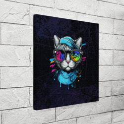 Холст квадратный Cat color - фото 2
