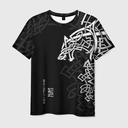 Мужская футболка 3D Волки-спутники Одина
