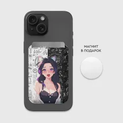 Картхолдер Magsafe магнитный Шинобу Кочо ахегао - Клинок демонов - фото 2
