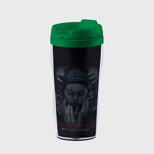 Термокружка-непроливайка Сенуа и руки Hellblade 2, цвет зеленый
