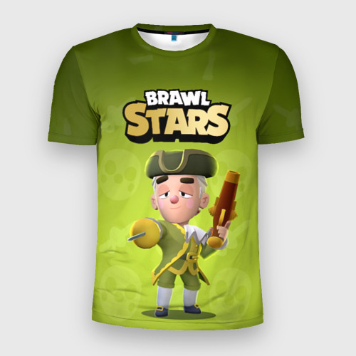 Мужская футболка 3D Slim с принтом Barqley Brawl stars, вид спереди #2