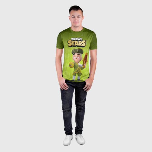 Мужская футболка 3D Slim с принтом Barqley Brawl stars, вид сбоку #3