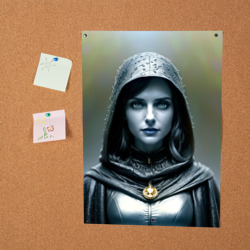 Постер Девушка с синими губами в чёрном плаще - фото 2