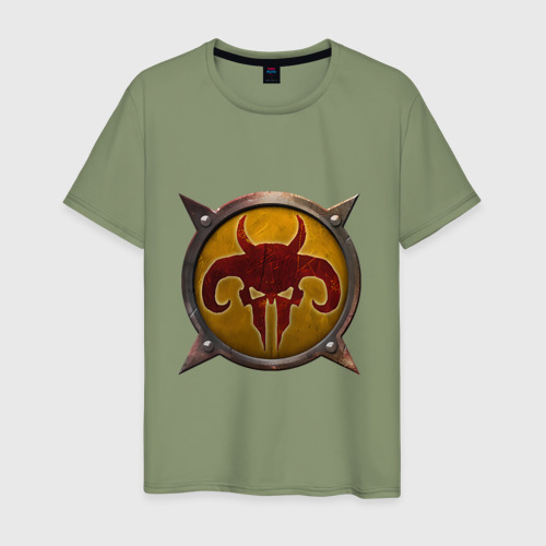 Мужская футболка хлопок Зверолюды Warhammer: Total War, цвет авокадо