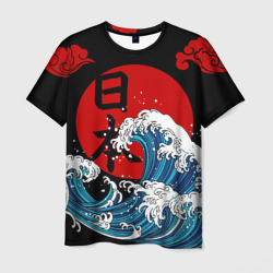 Мужская футболка 3D Japan sea